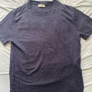 Balenciaga short sleeves linen navy blue RARE